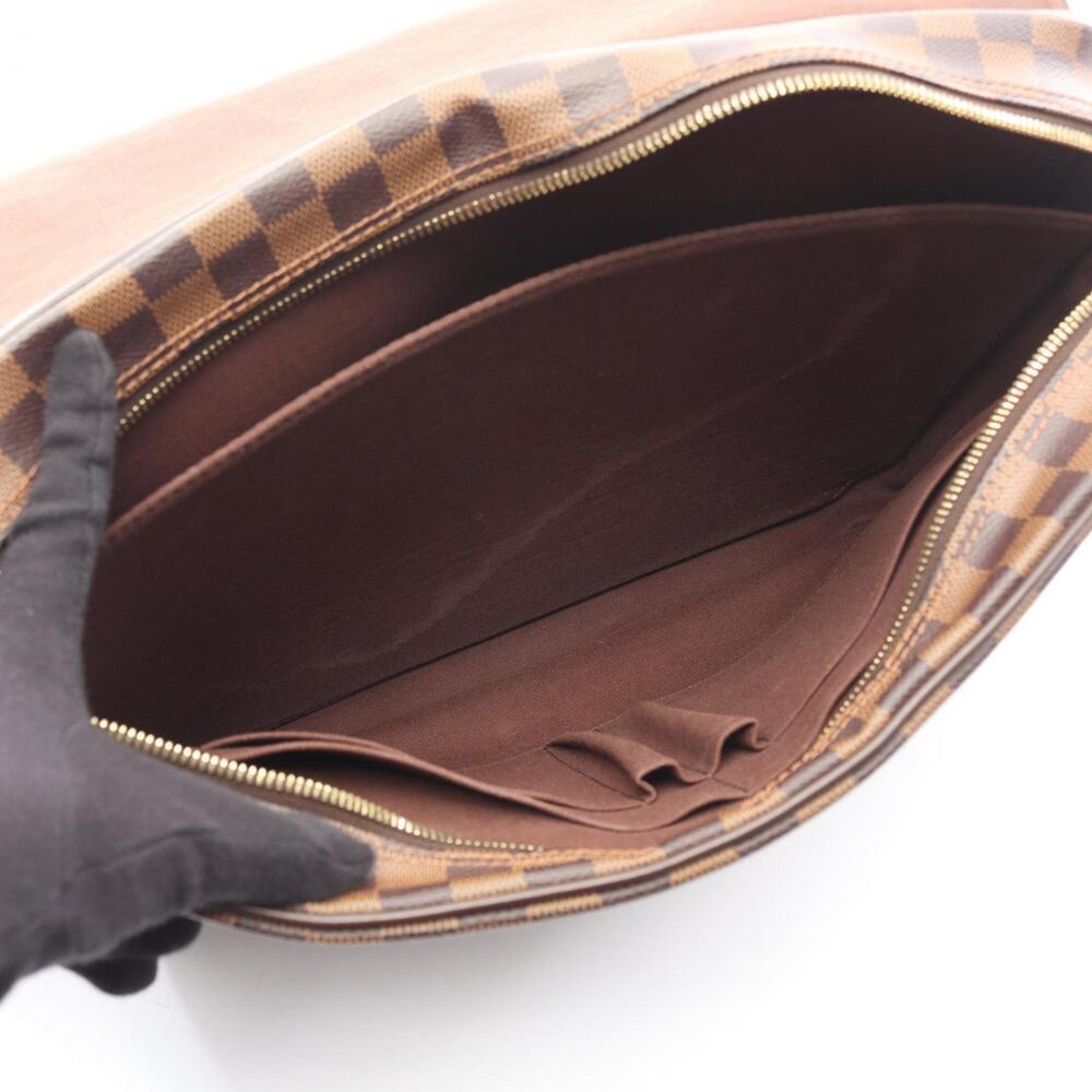 LOUIS VUITTON Authentic Brown Damier Leather Shoulder Bag - Picture 3 of 13